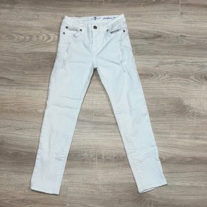 White skinny ripped boyfriend‎ jeans